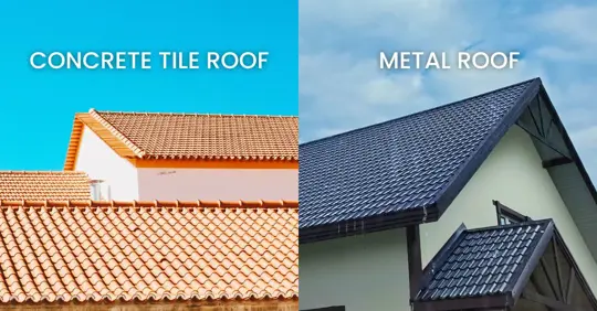 Concrete Tile versus Metal Roofing