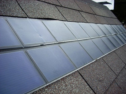 solar panel on a roof
